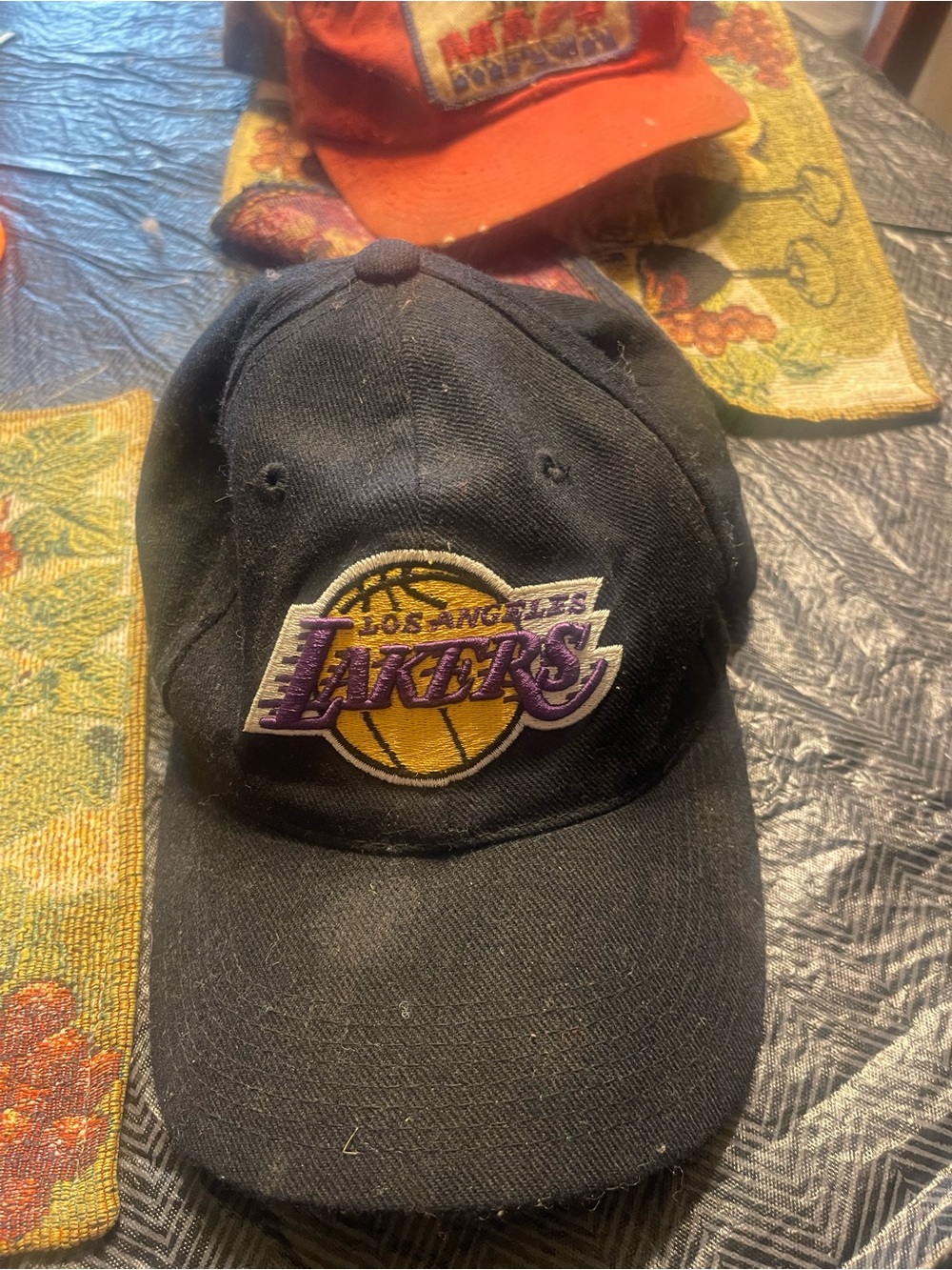 Vintage Los Angeles Lakers Black NBA Basketball Cap